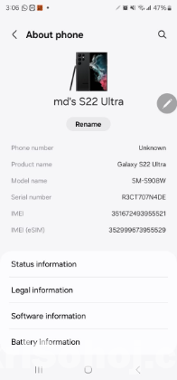 Samsung S22 Ultra